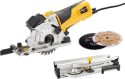 Powerplus elektrische mini invalzaag POWX1365MB - 600W gereedschap, Ø89mm - laser, verstekbasis - met 3 acc.