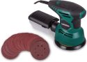 VONROC Excentrische schuurmachine – 300W - Ø125mm – Met stofopvangbox & 12 stuks schuurpapier